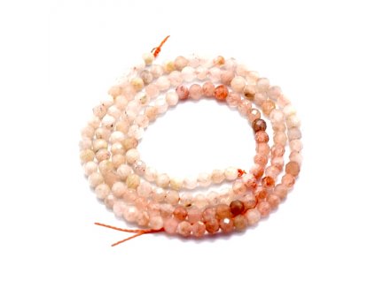 Strawberry crystal, faceted, 3 mm