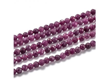 Rubín fazetovaný, 2 mm