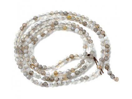 Achát Botswana fazetovaný, 3 mm