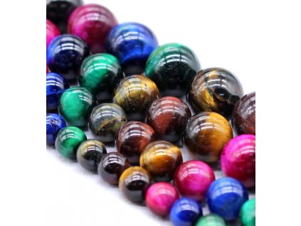 Tiger's eye dyed mix 8 mm