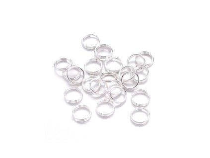 5468 dvojity krouzek 6x0 6 mm stribrna