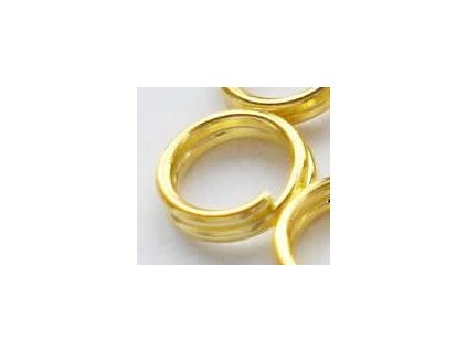 Double ring 6x0.7 mm, gold color