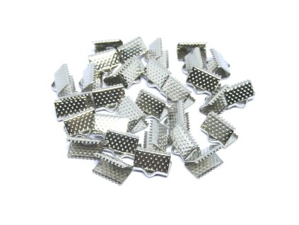 End cap for ribbon 16x8x6 mm, platinum color