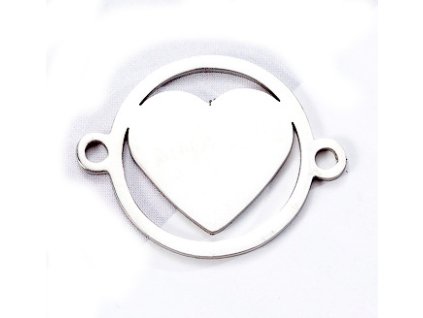 Connector component, heart 15x1.2 mm, steel 304
