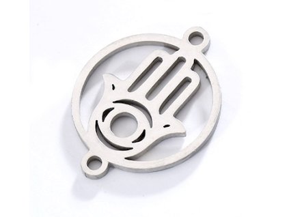 Connector component, Fatima hand 16 mm, steel 304