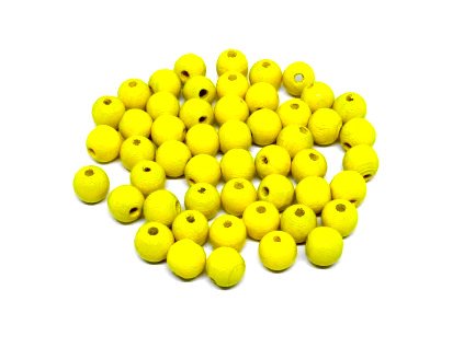 Drevená guľôčka 8 mm, farba žltá 881L