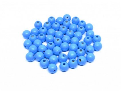 Dřevěná kulička 8 mm, barva modrá 824L