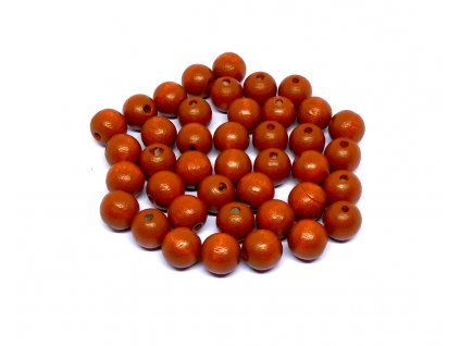 Dřevěná kulička 8 mm, barva hnědá 837L