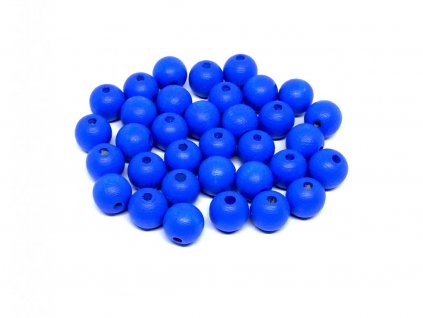 Wooden bead 10 mm, color blue 842L