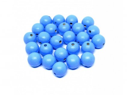Dřevěná kulička 12 mm, barva modrá 824L