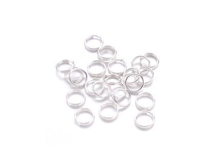 Double jump ring, 5×1.4 mm, silver color