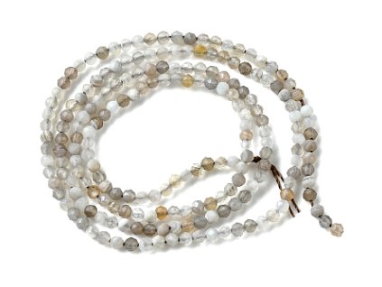 Faceted Botswana agate, 2 mm