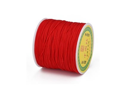 Nylon cord 0.8 mm, red 0S (roll approx. 90m)