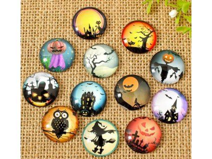 Round cabochon, 25 mm, Halloween (5246)