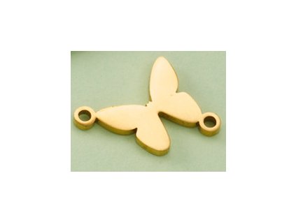 Connector – butterfly, 12×12 mm, stainless steel 304, gold color