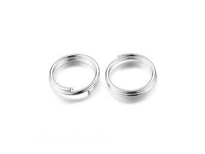 Double jump ring, 8×0.7 mm, platinum color