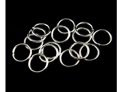 Jump ring 12x1.2 mm, platinum color