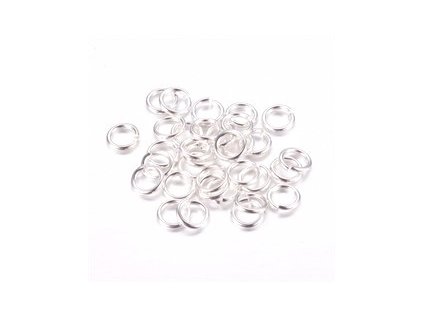 1727 1 krouzek 5x0 8 mm stribrny