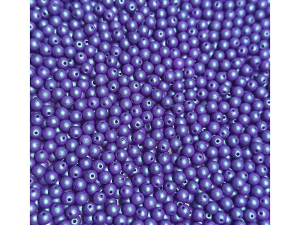 Pressed glass beads, 4 mm round shape, color 02010/245010 TUTTI FRUTTI