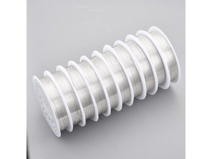 Měděný drátek 0,3 mm, barva platina (návin cca. 20m)