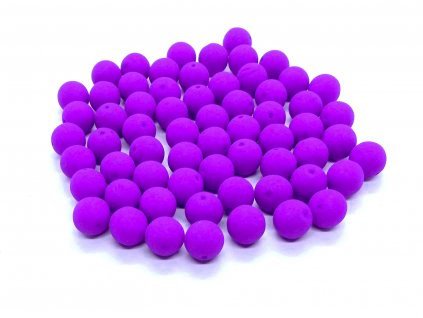 Mačkané korálky, kulička 8 mm, barva 25145 NEON