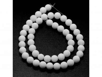 White jade matte 8 mm