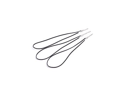 Imitation leather necklace with clasp, 45 cm, black