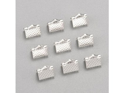 End cap for ribbon 16x8x6 mm, color silver