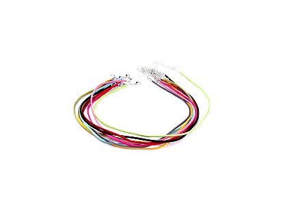 Náhrdelník imitácia kože so zapínaním, 45 cm, mix