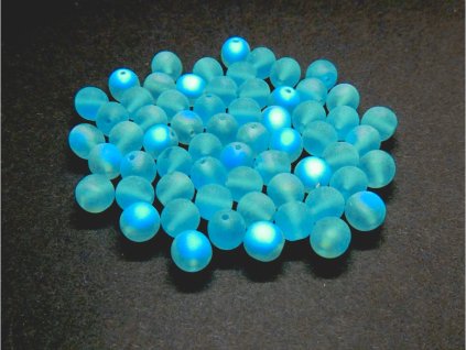 Mačkané korálky, gulička 8 mm, farba 60110/MAT/28701