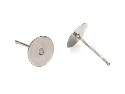 Stud earring with a 6x0.7 mm flat pad, 316 steel