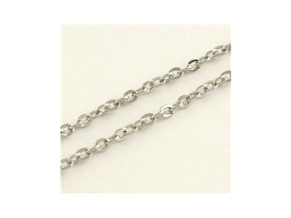 Řetízek oválkový 3x2x0,5 mm, ocel 304
