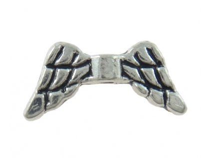 4760 kovove koralky kridla 14x6x3 mm barva starostribro