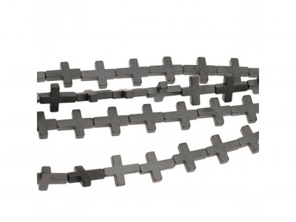 Hematit, krížik 10x14 mm