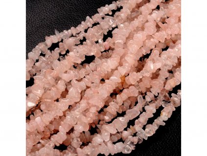 Rose quartz fragments, 5-8mm