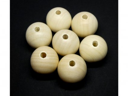 Wooden round bead 40 mm, natural color