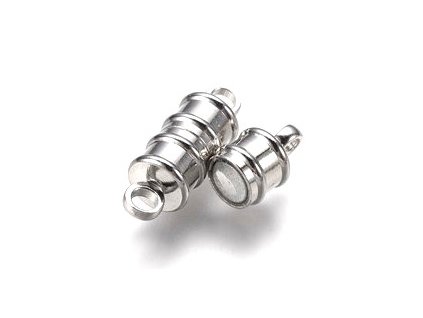 Magnetické zapínání válec 17x6 mm, barva platina