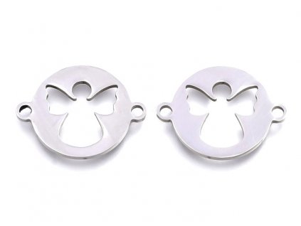 Spojovací komponent, anjelik 15,5x20x1 mm, oceľ 201