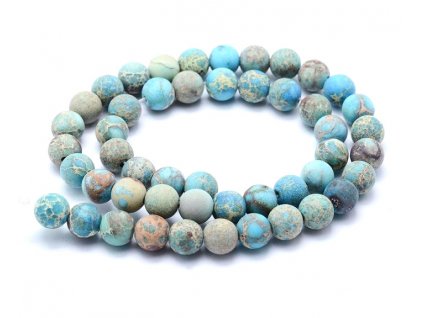 Regalit dofarbený tyrkysový 8 mm