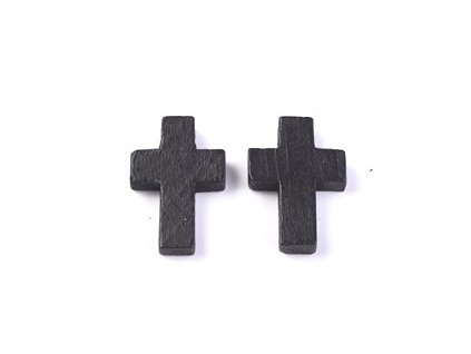 7347 2 dreveny krizek 22x15x4 2 mm barva cerna