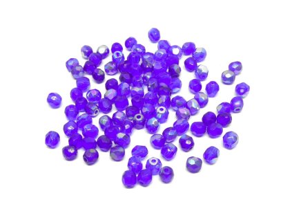 Broušené korálky, kulička 4mm, barva 30050/28701