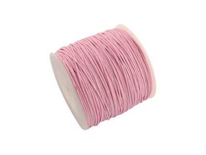 Waxed cotton cord 1 mm, pink