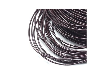 Leather 2 mm, dark brown 03