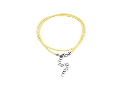 Náhrdelník voskovaná šnúrka so zapínaním, 435x1,5 mm, yellow 08