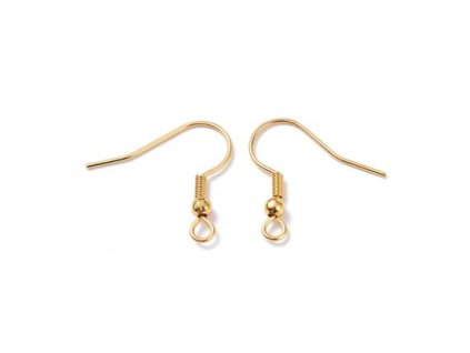 Afroháčik, 20x20x3 mm, oceľ 304, farba zlatá 18K