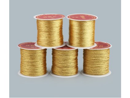 Nylon cord approx. 0.4 mm, gold (roll approx. 100m)