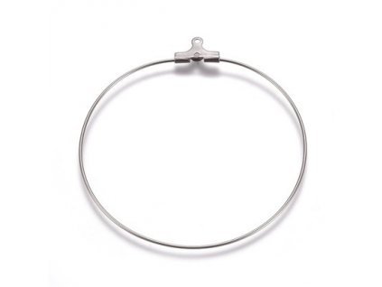 Hoop earrings 29.5×27×0.7 mm, stainless steel 304