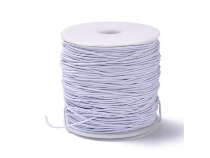 Hat elastic 1 mm, white (roll approx. 100m)