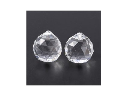 Glass pendant, 20x23 mm, crystal