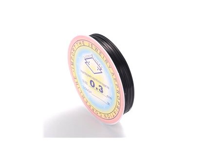 Medený drôt 0,3 mm, farba čierna (návin cca. 15 m)